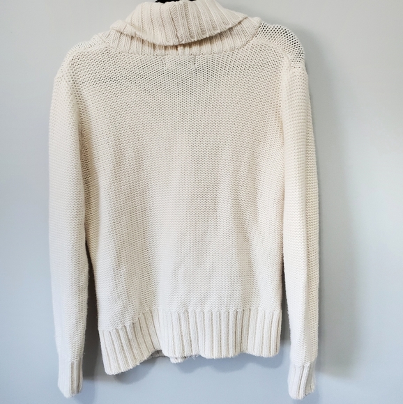 Eddie Bauer cable knit sweater cardigan - Picture 6 of 7